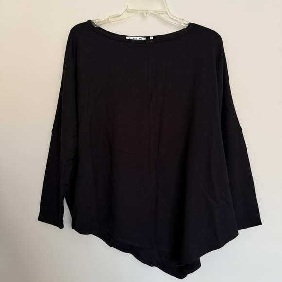 Helmut Lang Black Pullover Dolman Sweater Size M Womens Asymmetrical Hem Capsule - Picture 1 of 5